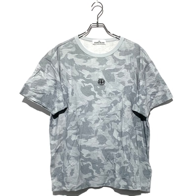 STONE ISLAND Bog Loom Camo S/S Tee Gray