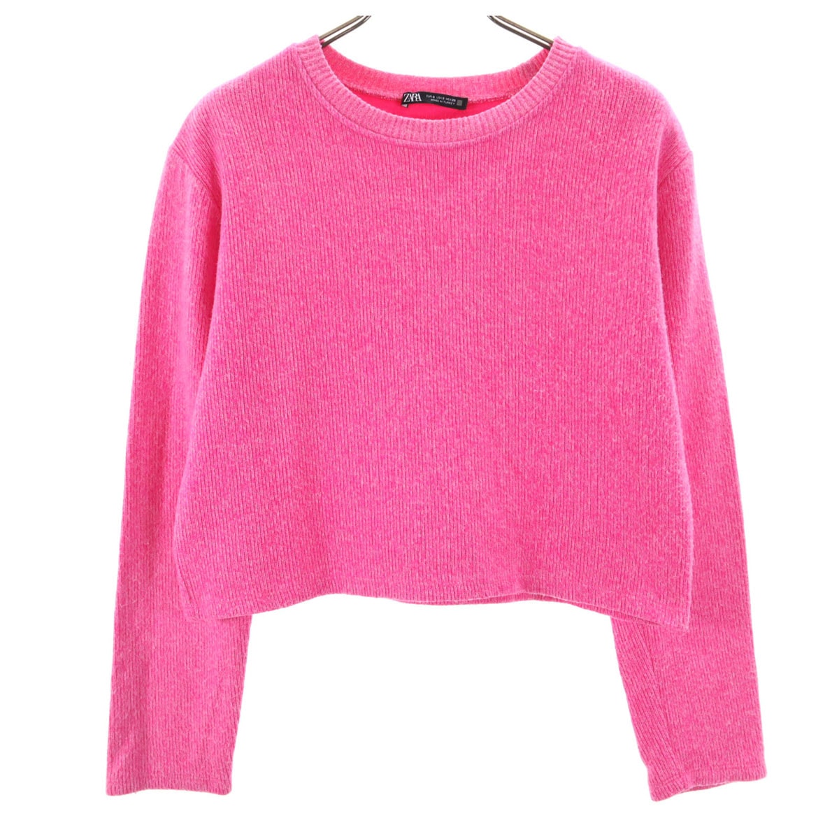 ZARA ザラ 長袖 ショート丈 セーター S ピンク ニット