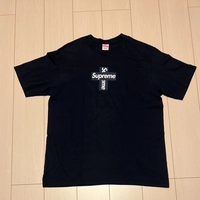 Supreme Cross Box Logo Tee "Navy"
