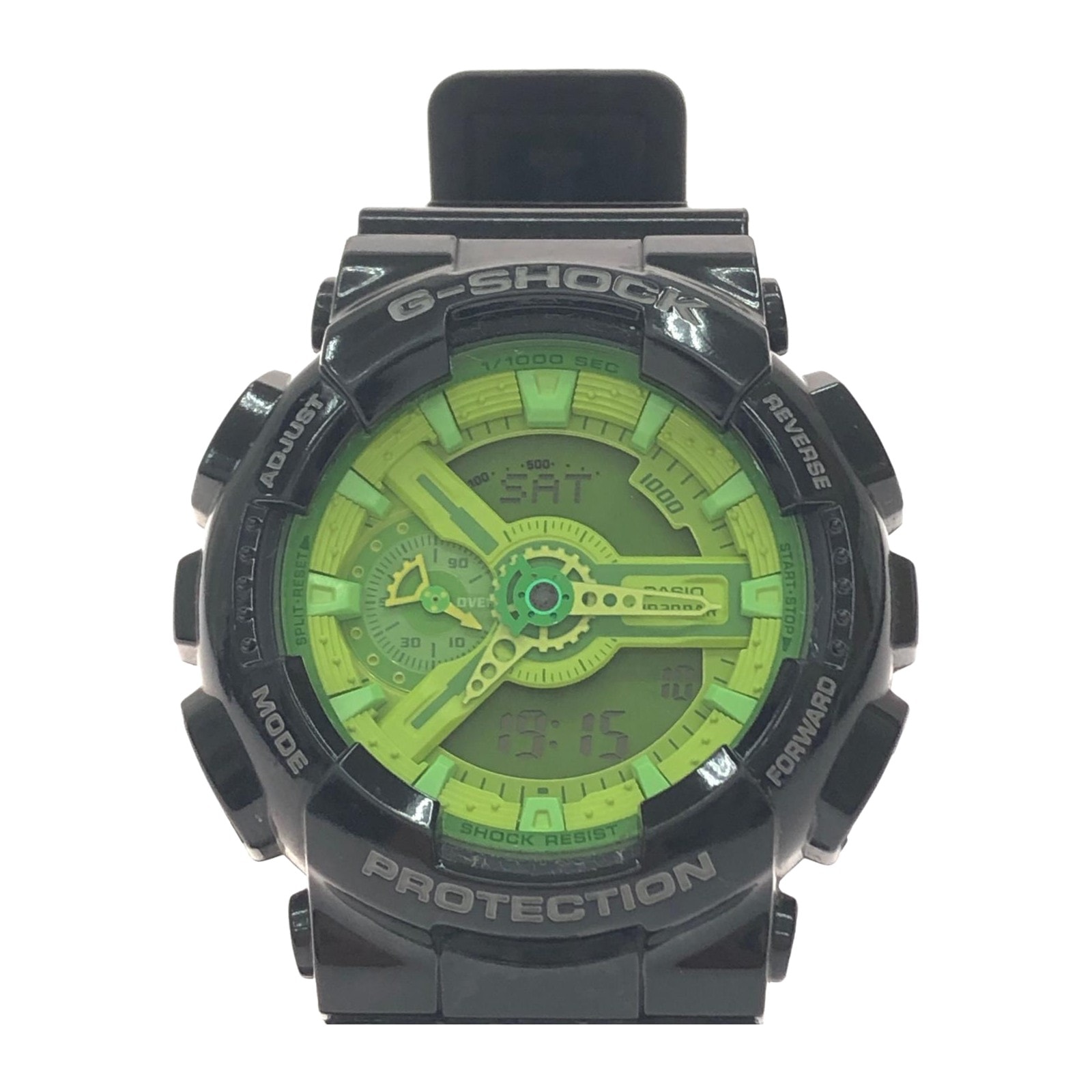 CASIO カシオ メンズ腕時計 クオーツ デジアナウォッチ G-SHOCK クレイジーカラーズ GA-110B ブラック/グリーン