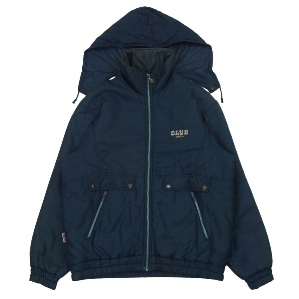 adidas アディダス ACB-740 80S デサント製 CLUB ADIDAS 中綿 ナイロン ジャケット ネイビー系 90-4【中古】