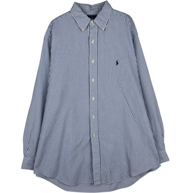 古着 ラルフローレン Ralph Lauren CLASSIC FIT 長袖 ボタンダウンストライプシャツ メンズL相当/eaa629118