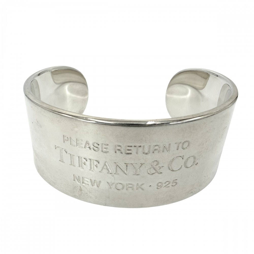 TIFFANY&Co. ティファニー バングル リターントゥティファニー ワイドカフ ブレスレット ジュエリー アクセサリー シルバー925 レディース 約82.3g【中古品】