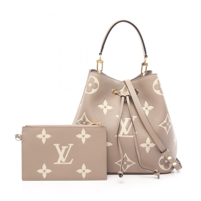 ルイ・ヴィトン LOUIS VUITTON ネオノエMM バイカラー 2WAY ショルダーバッグ バッグ レザー モノグラム・アンプラント トゥルトレールクレーム レディース ベージュ系 M45555 【中古】