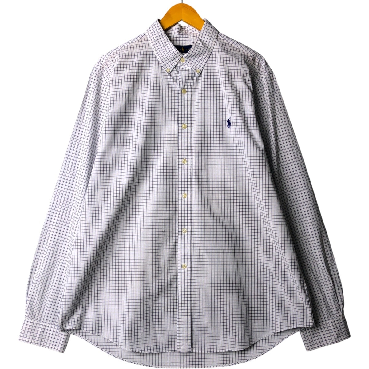 古着 ラルフローレン Ralph Lauren 長袖 ボタンダウンチェックシャツ メンズXL相当/eaa567485