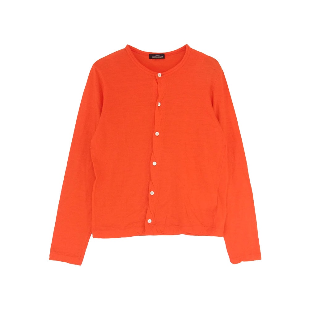 tricot COMME des GARCONS トリココムデギャルソン カーディガン TH-T014 AD2002 製品染め ウール ニット カーディガン レッド系 サイズ表記無【中古】
