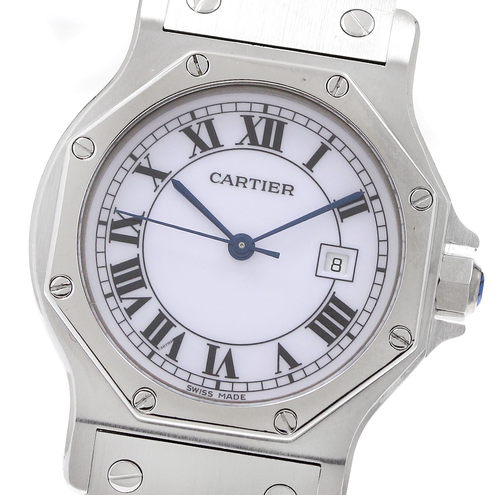 カルティエ サントスオクタゴン LM 81037188 メンズ 【中古】