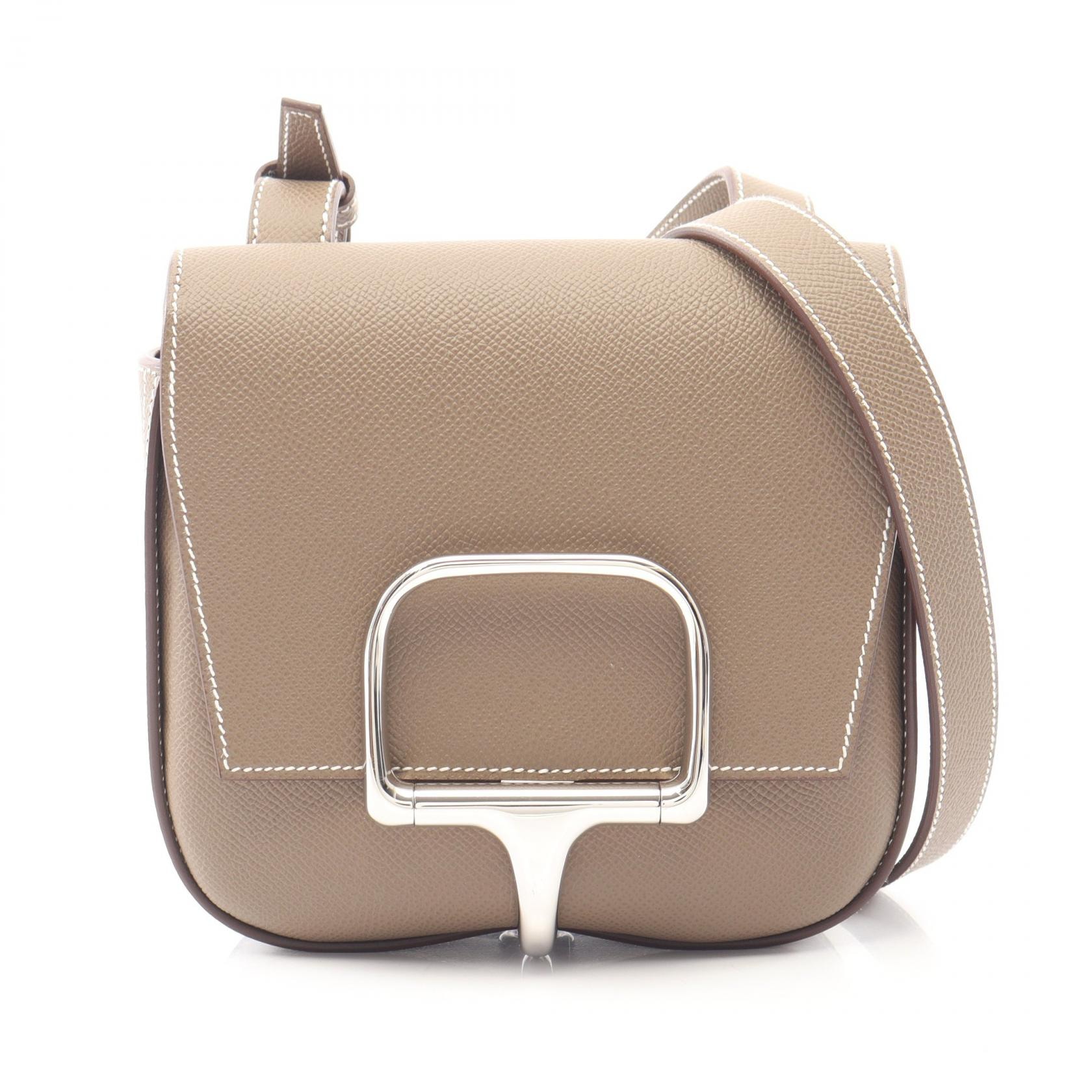 エルメス HERMES デッラ カヴァッレリア ミニ エトゥープ ショルダーバッグ バッグ レザー ヴォーエプソン ヴォーエプソン U刻印(2022年製造) レディース グレー系 【中古】