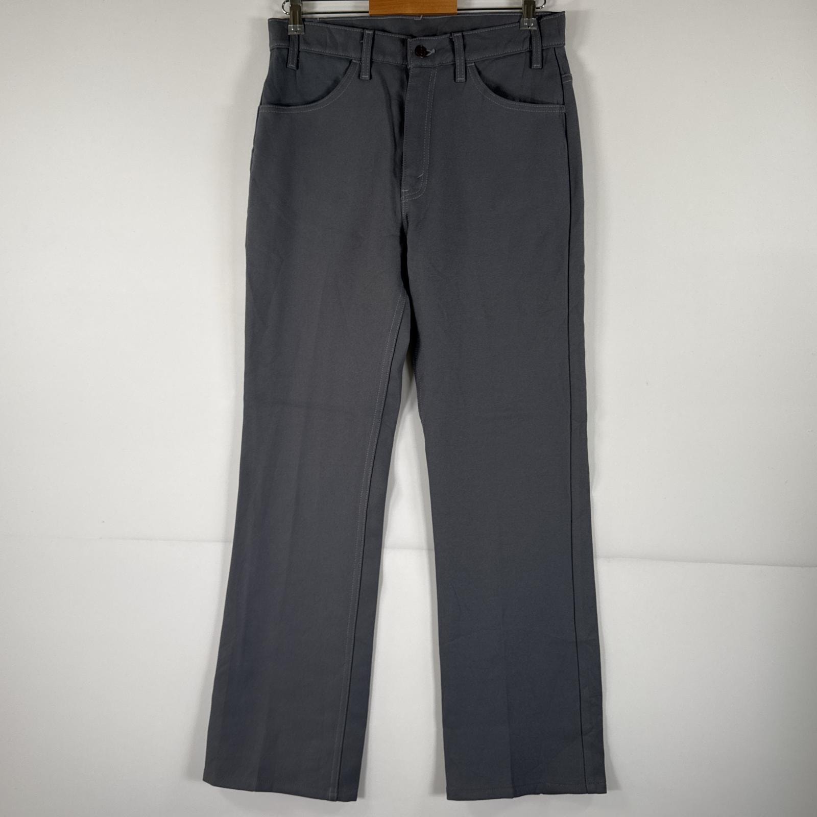 古着 90's/90年代 リーバイス Levi's USA製 スラックスパンツ ランチャーパンツ フレア ブーツカット ポリエステル w33 L34 グレー メンズ