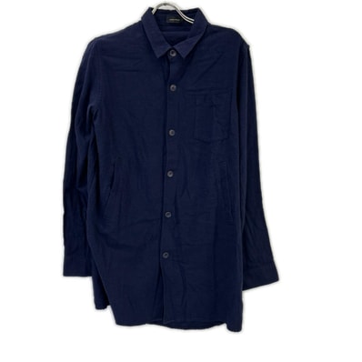 アンダーカバー 14AW ネイビー ネップロングシャツ 4