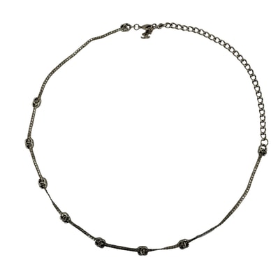 CHANEL シャネル ネックレス ココマーク チョーカー アジャスター付き A24B レディース 約14.5g 美品 2024年【中古品】