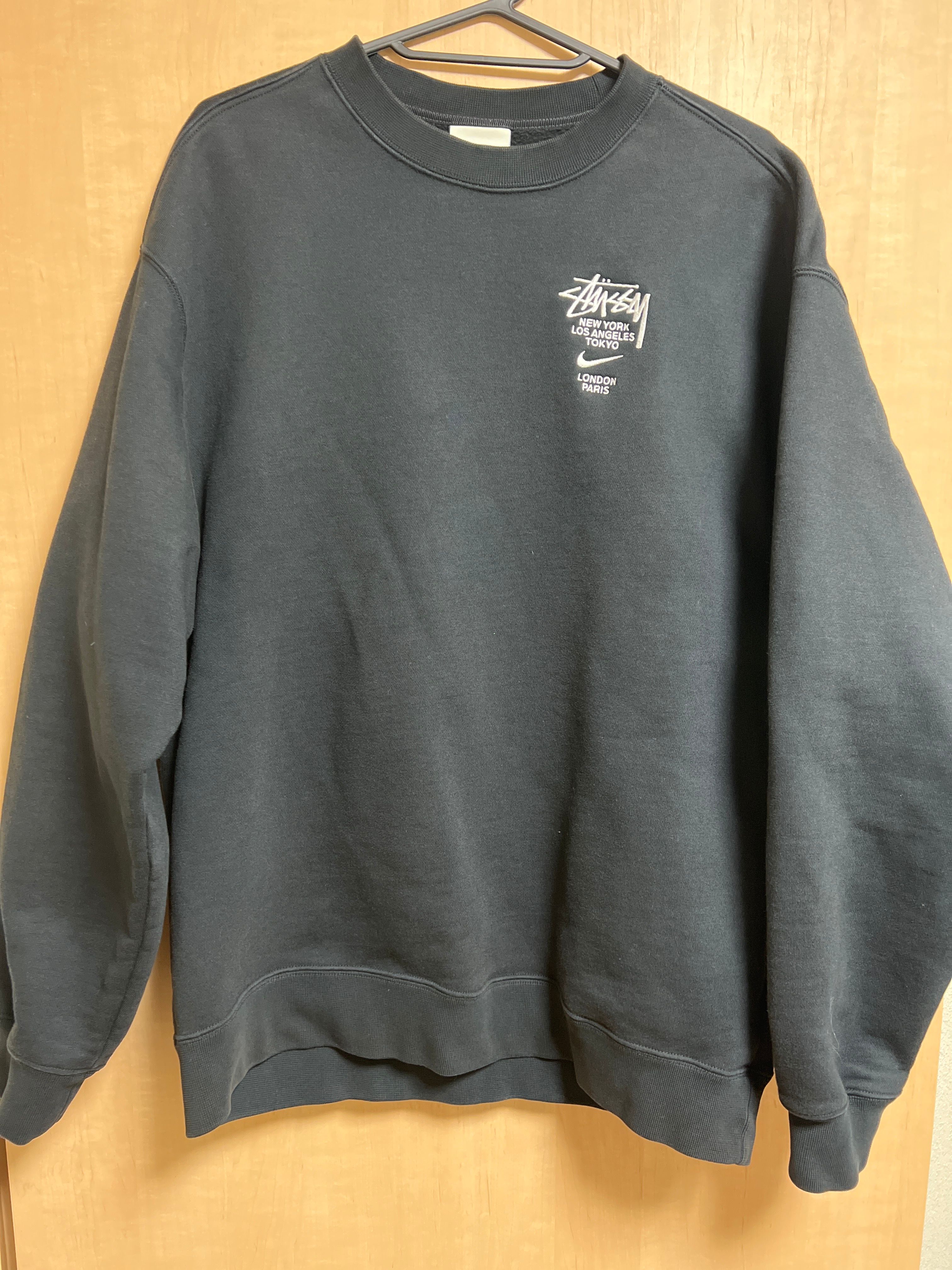 Nike x Stussy International Crewneck Sweatshirt (US Size) "Black" DC4198-010