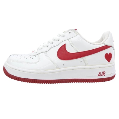 NIKE ナイキ スニーカー 307109-161 観賞用 Women's Air Force 1 Low Valentine's Day ウィメンズ エアフォース1 ロー バレンタインデー スニーカー ホワイト系 レッド系 24.0cm【中古】