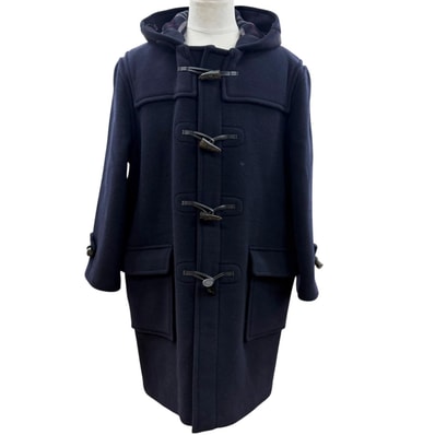 極美品 バーバリー ダッフルコート ネイビー メンズ M