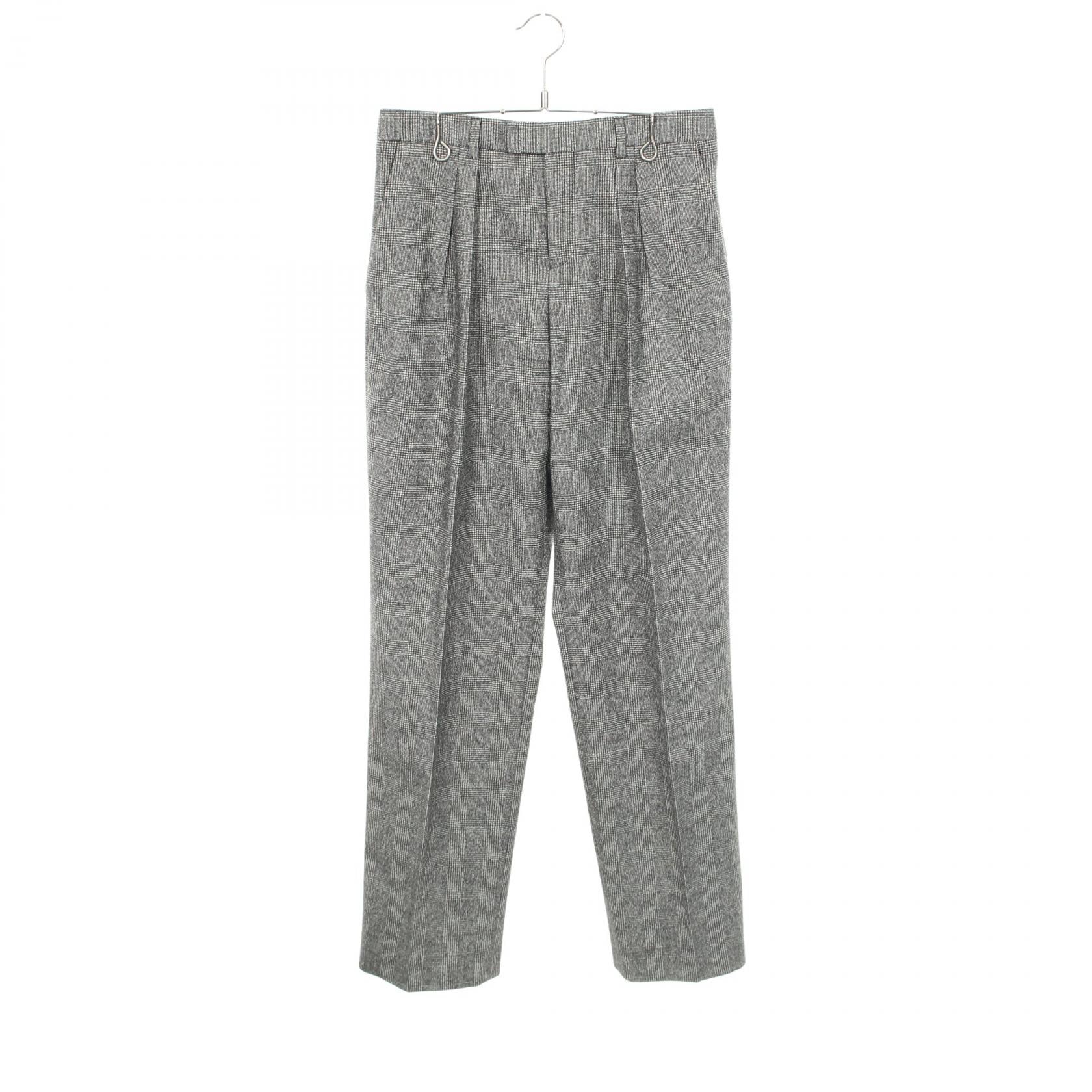 セリーヌ CELINE グレンチェック パンツ 衣料品 ボトムス ウール レディース グレー系 2P666759O 【中古】