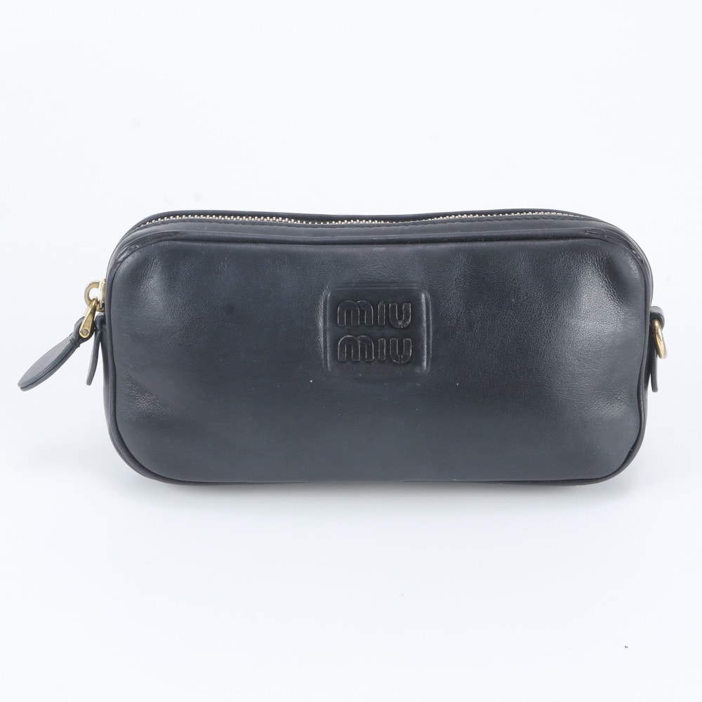 ■美品 ミュウミュウ ポーチ レザー