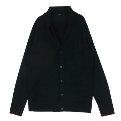 Paul Smith ポール・スミス カーディガン 襟付き ウール カーディガン 中国製 ブラック系 L【中古】