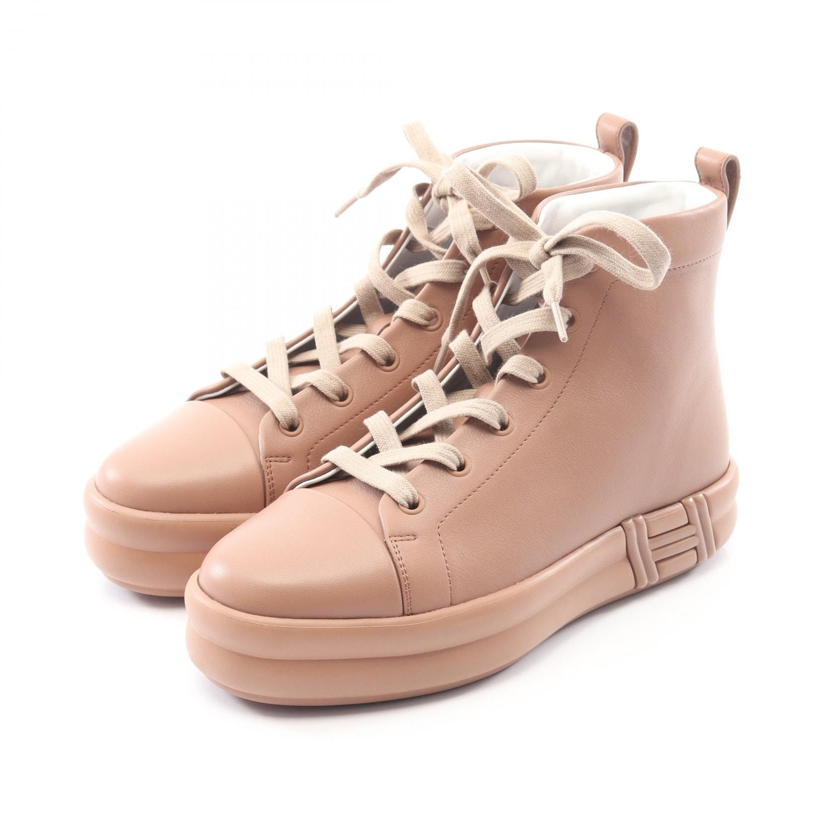 エルメス HERMES ハピネス スニーカー 靴 レザー レディース ピンク系 【中古】