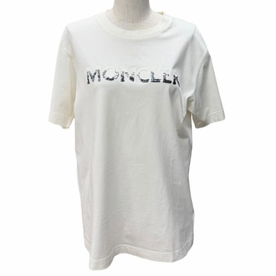 極美品 モンクレール 半袖Tシャツ アイボリー レディース M