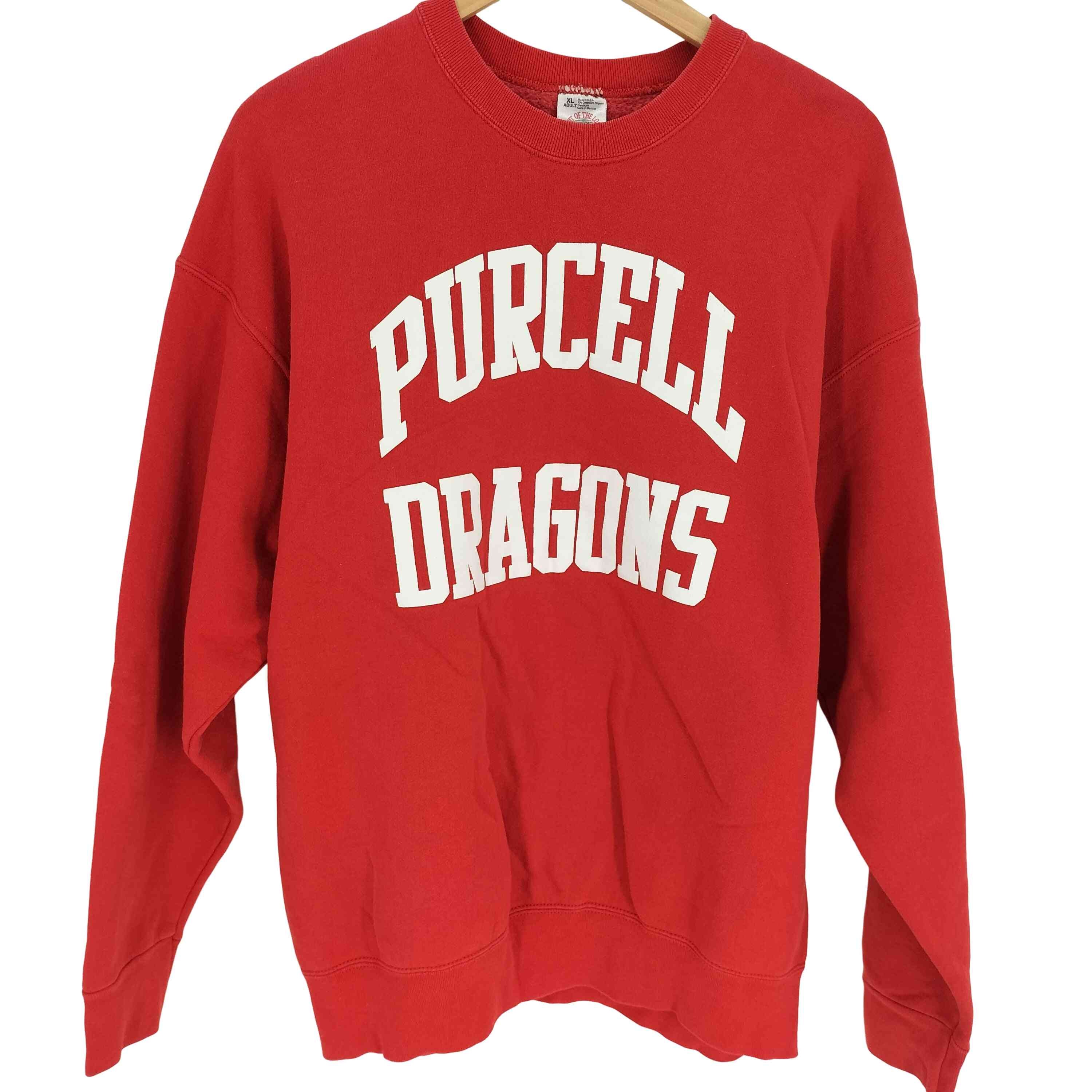 80-90S USA製 裏起毛 カレッジ フットボールチーム プリント クルーネック プルオーバー スウェット【1140175715121】