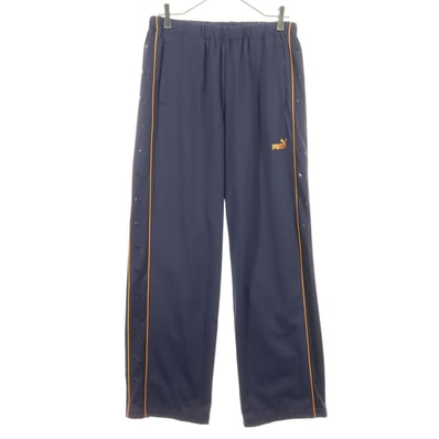 PUMA プーマ ロゴプリント ロングジャージパンツ O ネイビー