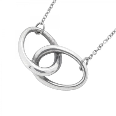 【6jdb0524】ティファニー ネックレス ダブルループ シルバー925【中古】レディース