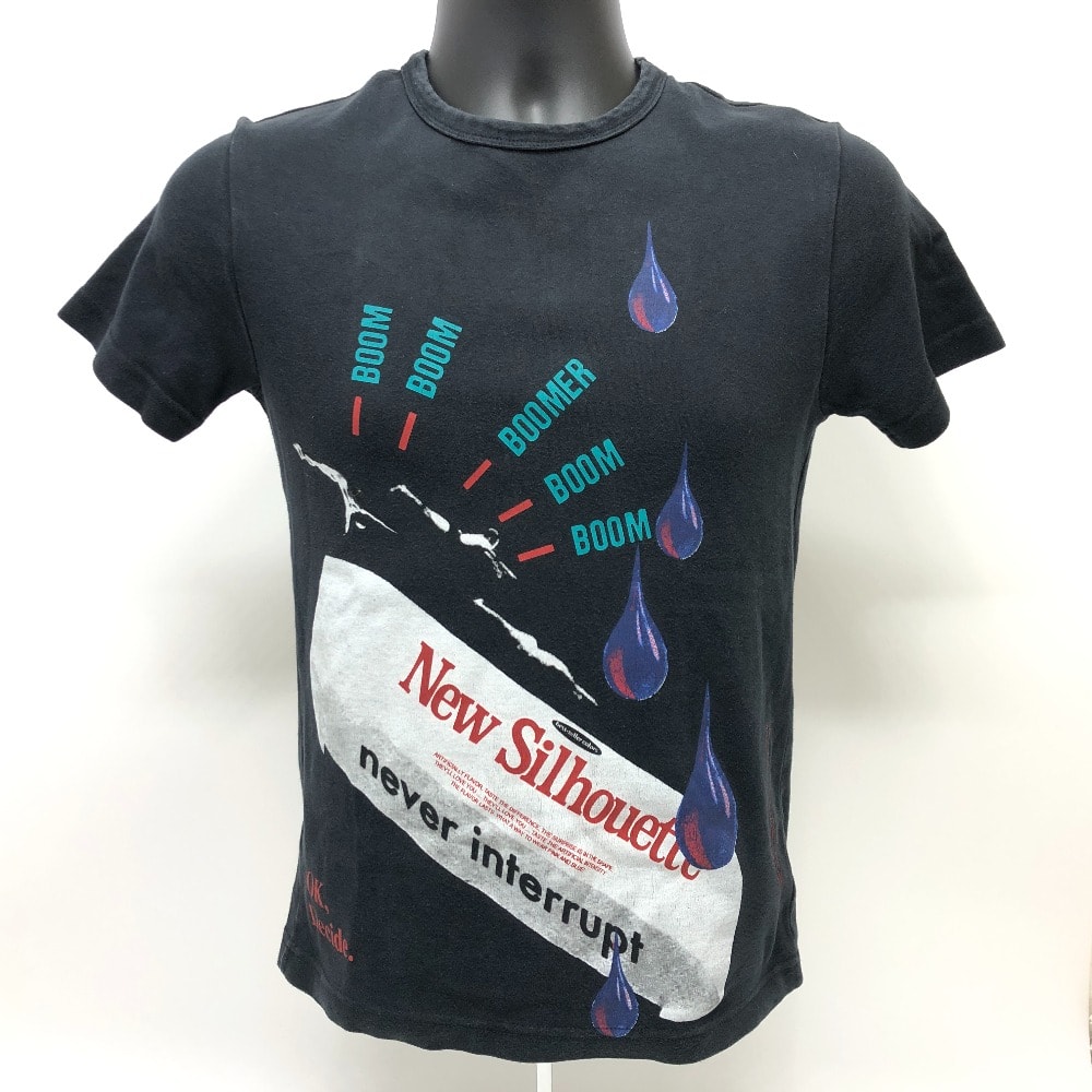 ラフシモンズ RAF SIMONS プリント アパレル 半袖Tシャツ コットン ブラック