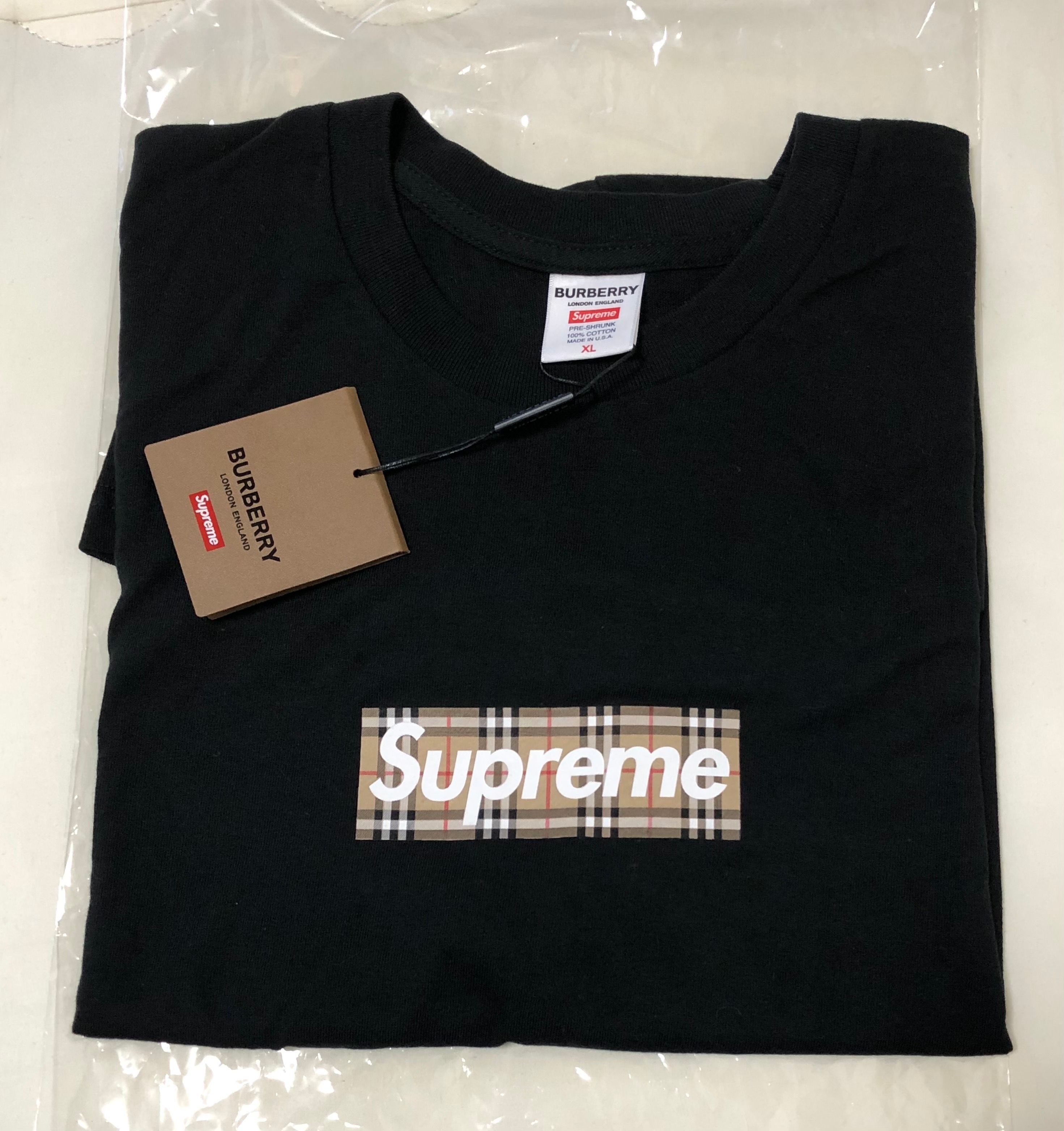 Supreme / Burberry Box Logo Tee "Black"