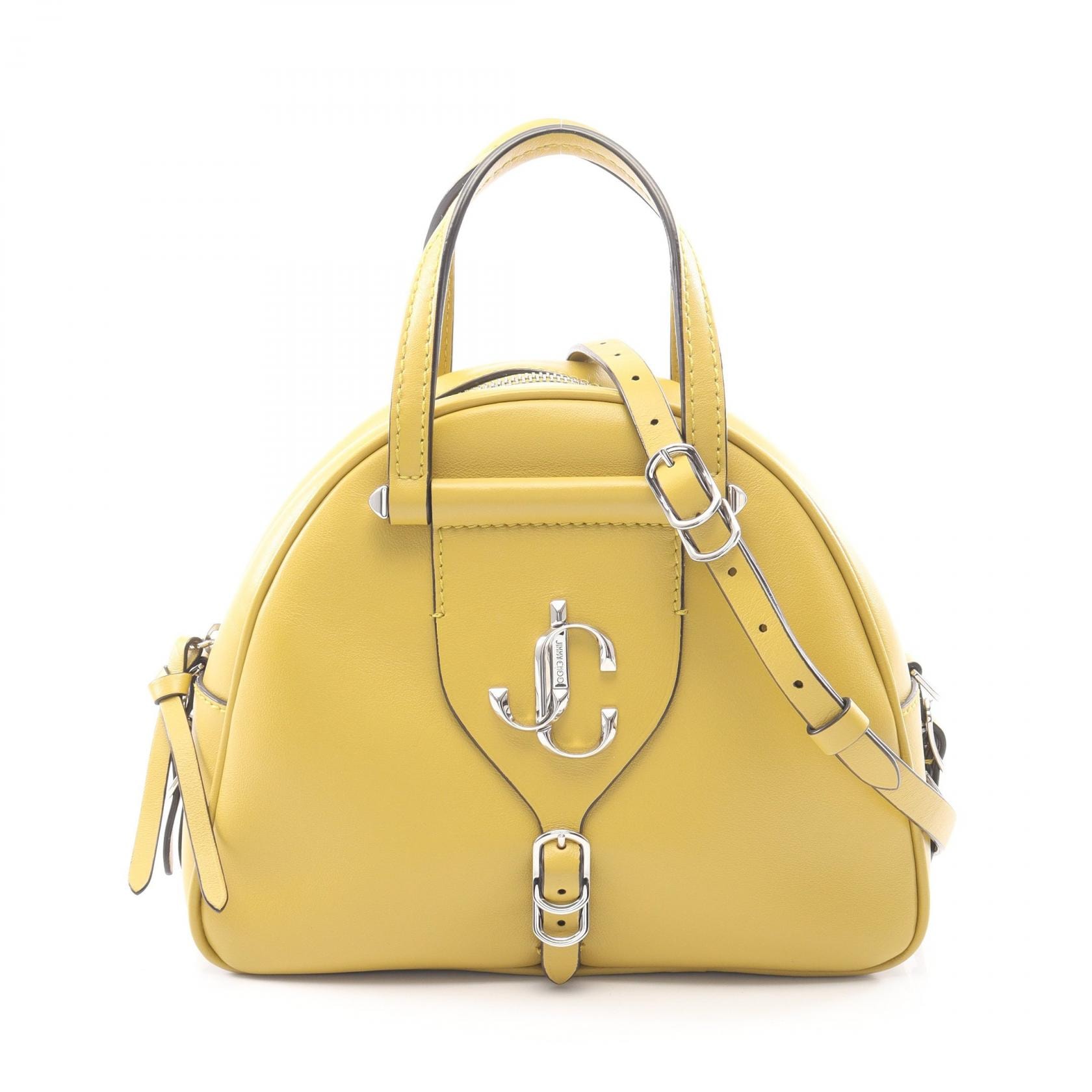 ジミーチュウ JIMMY CHOO ヴァレンヌ ボーリング S ハンドバッグ バッグ レザー レディース ブラウン系 【中古】