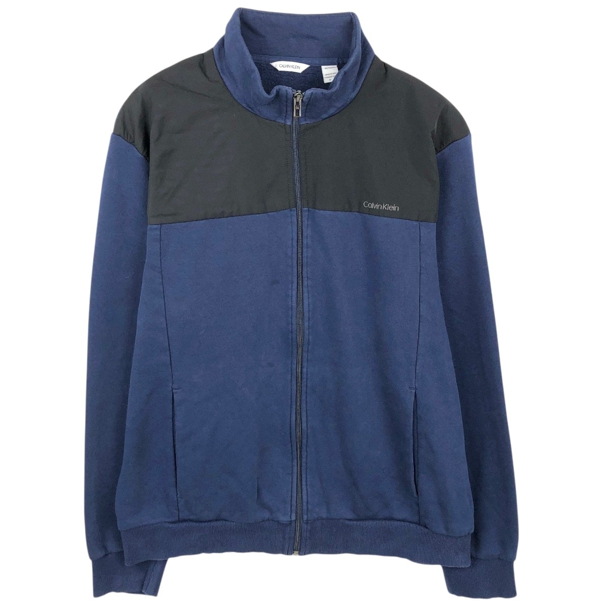 古着 カルバンクライン Calvin klein ツートン フルジップスウェットシャツ トレーナー メンズXL相当/eaa670237