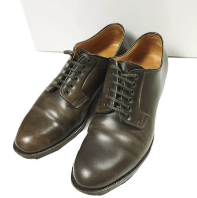 F.LLI Giacometti フラテッリジャコメッティ イタリア製 コードバンダービーシューズ FG364 41(26cm) T.MORO(DARK BROWN) プレーントゥ 6アイレット 革靴 定価187,000円 シューズ g26515