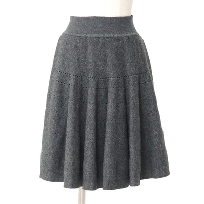■美品■FOXEY フォクシー ミニスカート サイズ38 総カシミヤ ニット フレアースカート ブランド古着【中古】20260424/RA9092
