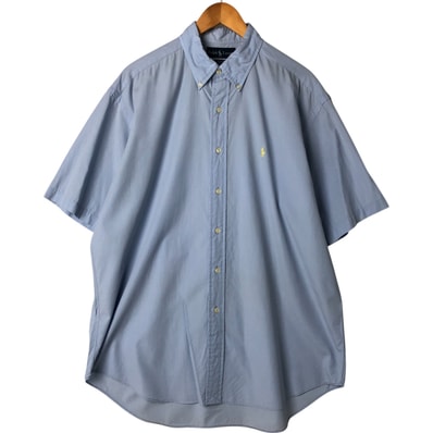 古着 ラルフローレン Ralph Lauren BLAKE 半袖 ボタンダウンシャツ メンズL相当/eaa551131