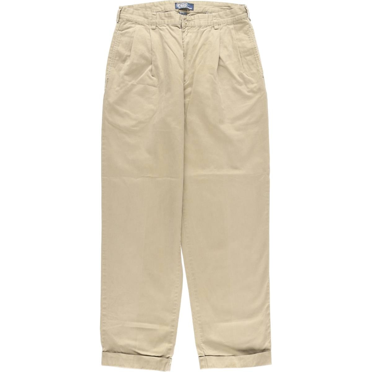 古着 ラルフローレン Ralph Lauren POLO by Ralph Lauren HAMMOND PANT ツータック チノパンツ メンズw34相当/eaa477359