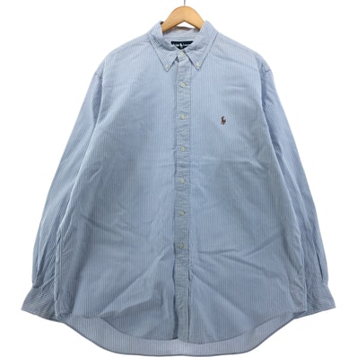 古着 ラルフローレン Ralph Lauren YARMOUTH 長袖 ボタンダウンストライプシャツ メンズXL相当/eaa549321