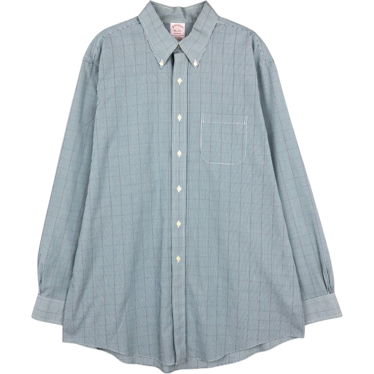 古着 ブルックスブラザーズ Brooks Brothers Est.1818 MADISON 長袖 ボタンダウンチェックシャツ メンズXL相当/eaa662798