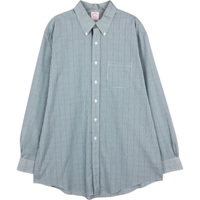 古着 ブルックスブラザーズ Brooks Brothers Est.1818 MADISON 長袖 ボタンダウンチェックシャツ メンズXL相当/eaa662798
