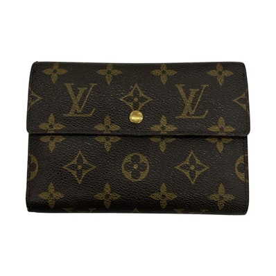 LOUIS VUITTON ルイヴィトン 三つ折り財布 モノグラム ポルトトレゾール・エテュイパピエ M61202 ブラウン