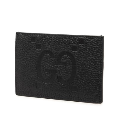 グッチ マキシGG ジャンボGG カードケース 812681 ブラック レザー レディース GUCCI 【中古】