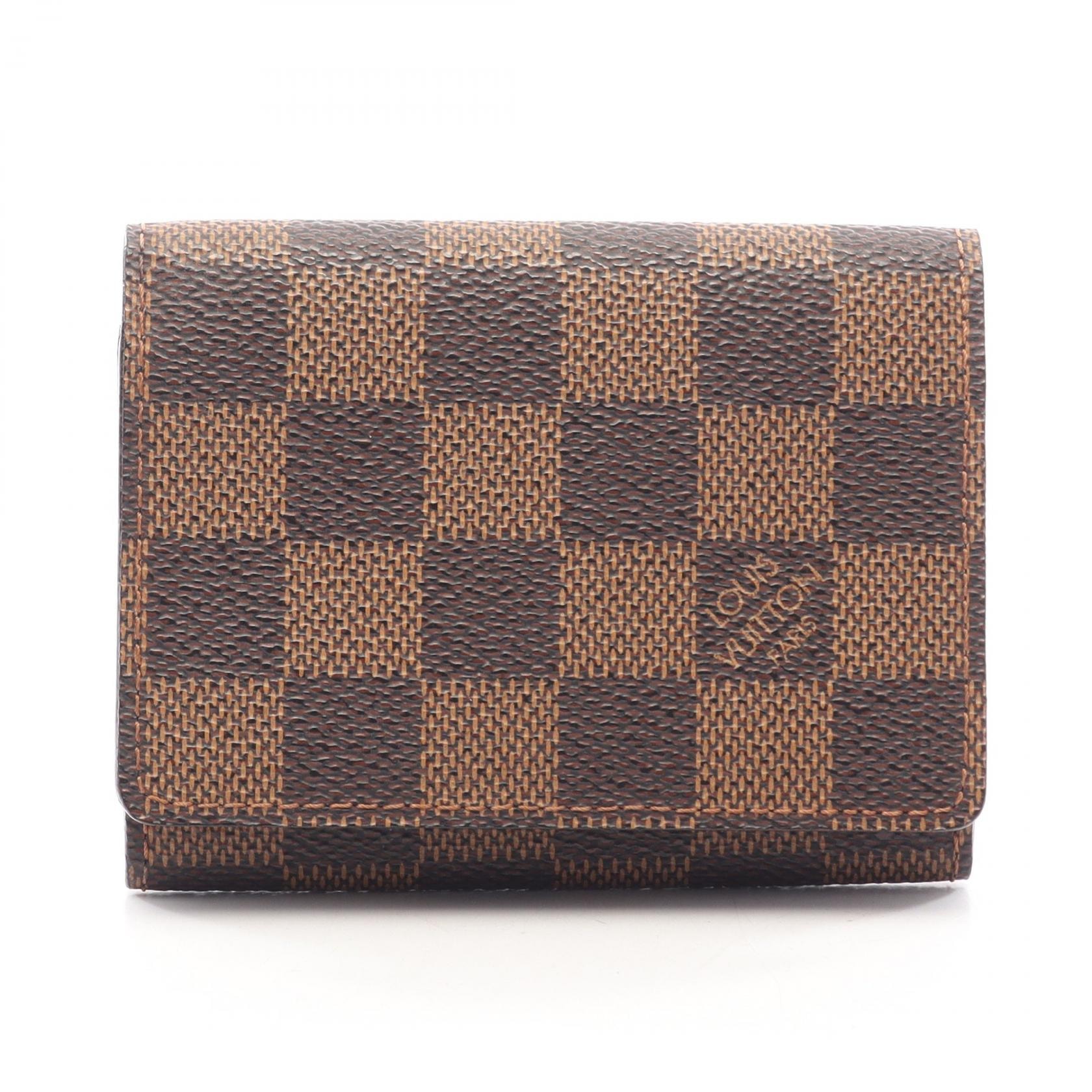 ルイ・ヴィトン LOUIS VUITTON アンヴェロップ カルト ドゥ ヴィジット ダミエエベヌ 名刺入れ アクセサリー PVC メンズ レディース ブラウン系 N62920 【中古】