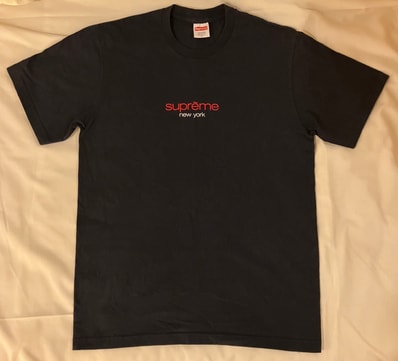 Supreme Classic Logo Tee "Navy"