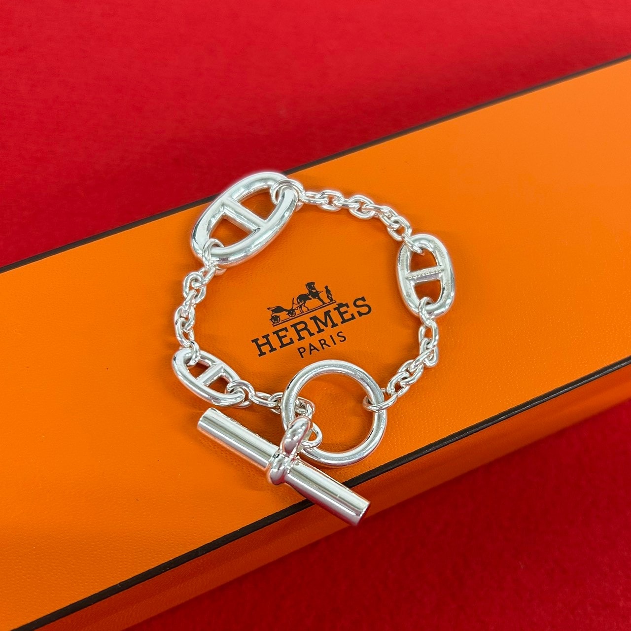 HERMES エルメス ファランドール LG ブレスレット シルバー925 ブレスレット シルバー
 33629
