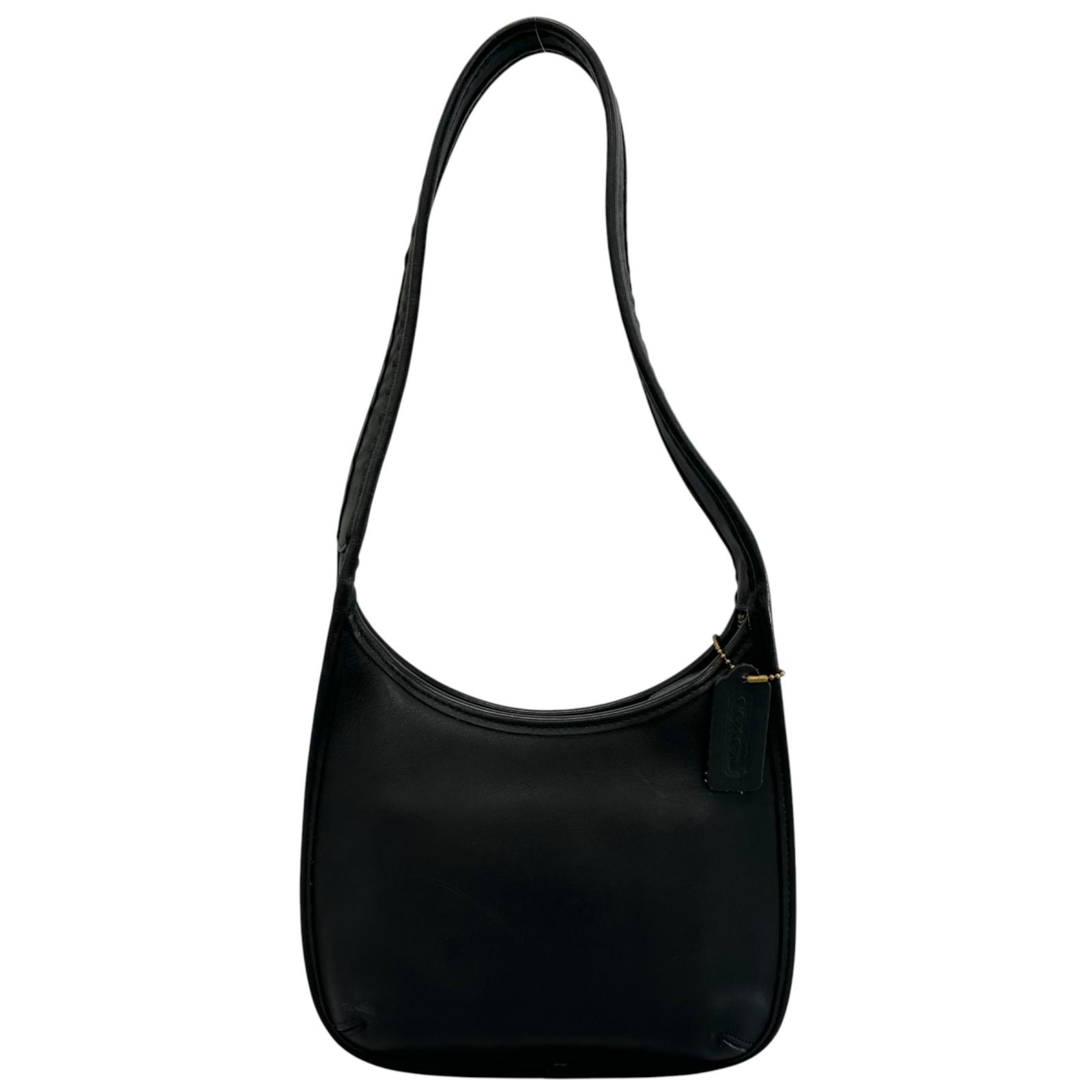 美品 COACH コーチ オールドコーチ エルゴ 9020 ハンドバッグ レザー ブラック レディース ワンショルダー【中古】