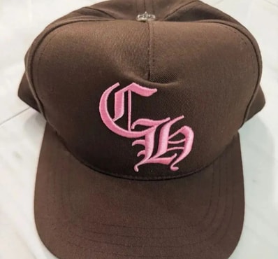 Chrome Hearts Baseball Cap 5 Panel CH "Brown/Pink"