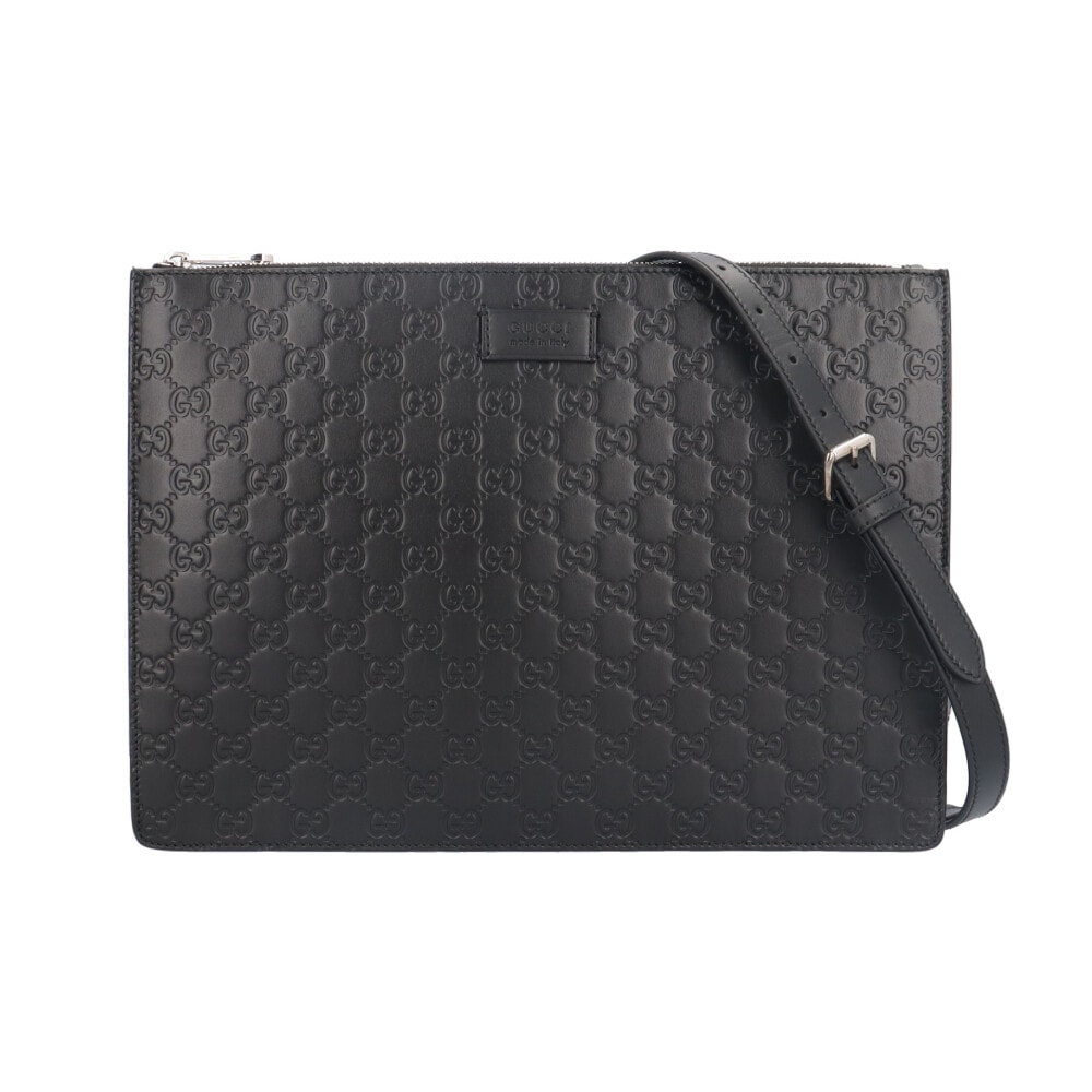 グッチ グッチシマ ショルダーバッグ レザー 429004 ブラック メンズ GUCCI  中古