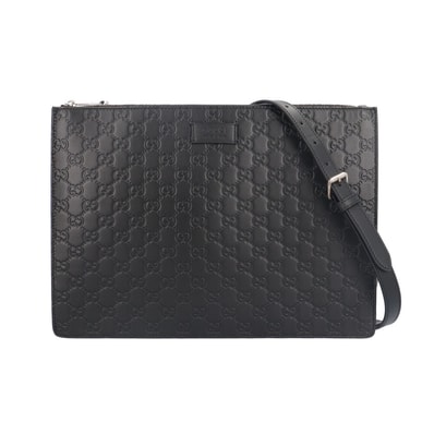 グッチ グッチシマ ショルダーバッグ レザー 429004 ブラック メンズ GUCCI 中古
