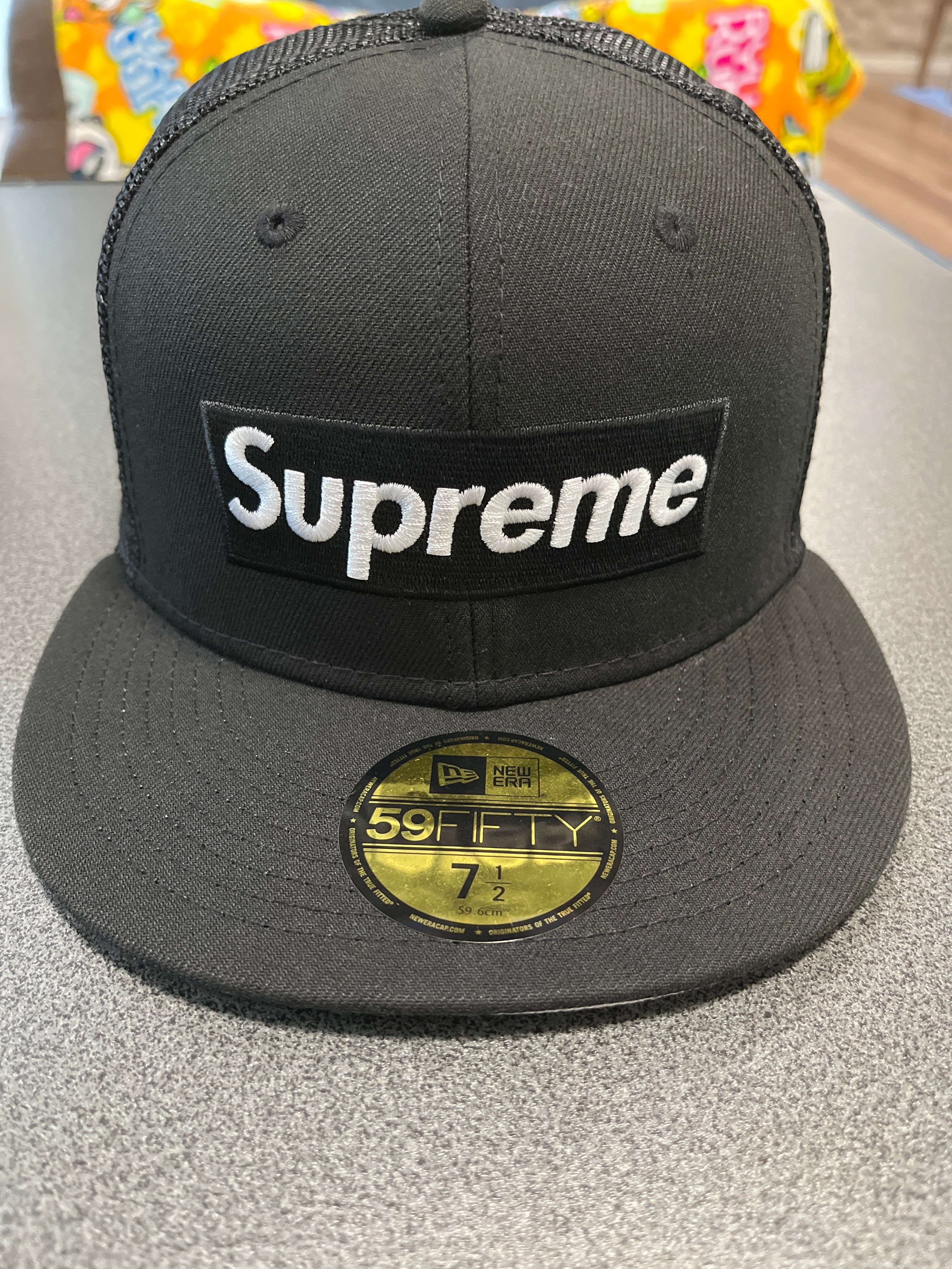 Supreme Box Logo Mesh Back New Era "Black" (22SS)