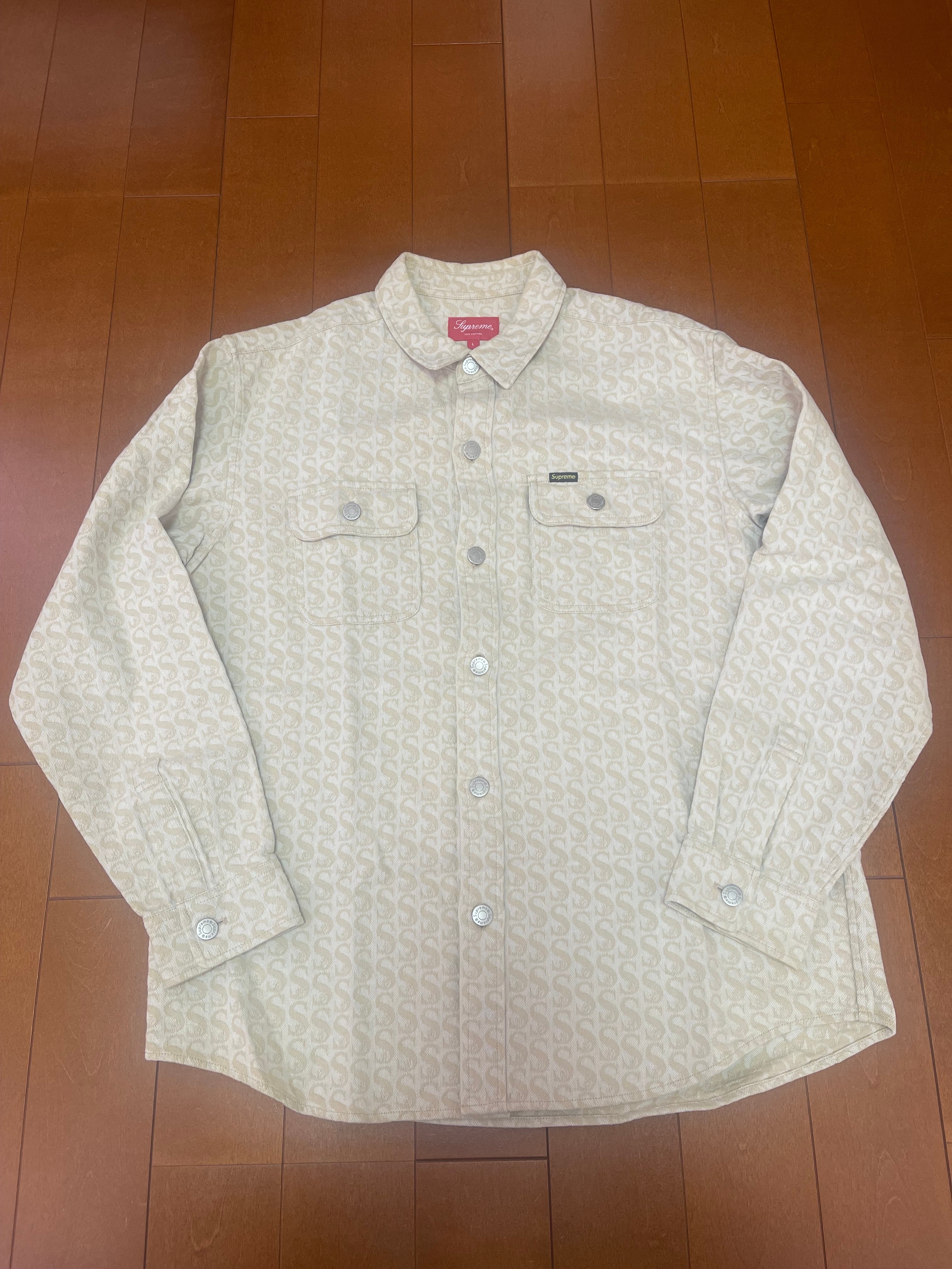 Supreme Monogram Denim Shirt "Tan"