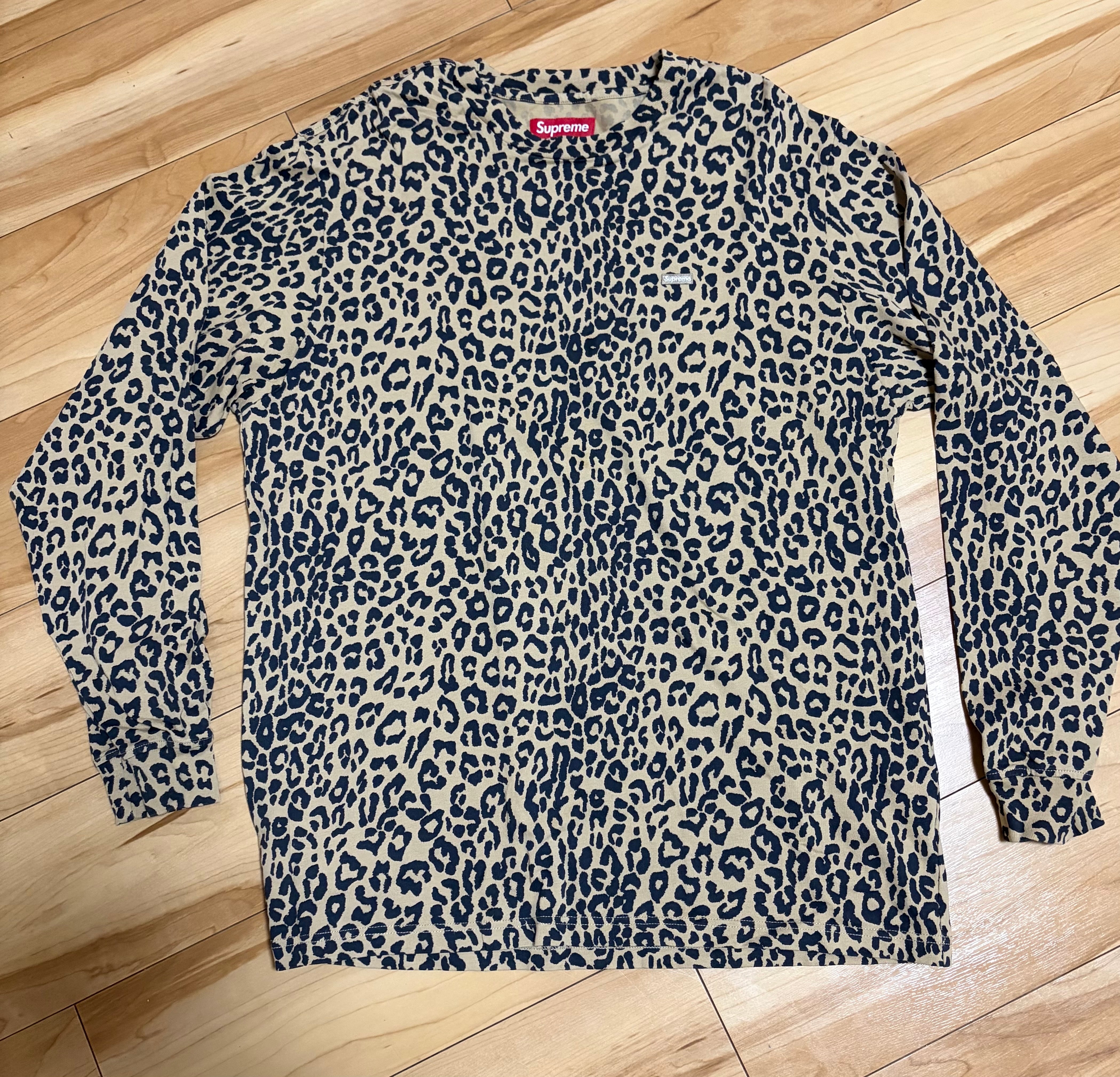 Supreme Small Box L/S Tee "Leopard"(23FW)