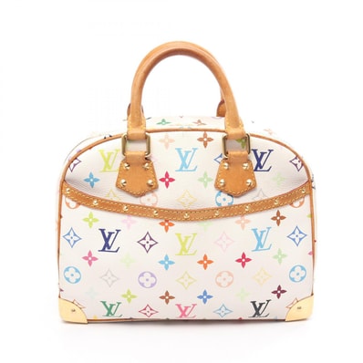 ルイ・ヴィトン LOUIS VUITTON トゥルーヴィル ハンドバッグ バッグ PVCコーティングキャンバス レザー モノグラム・マルチカラー ブロン レディース ホワイト系 M92663 【中古】